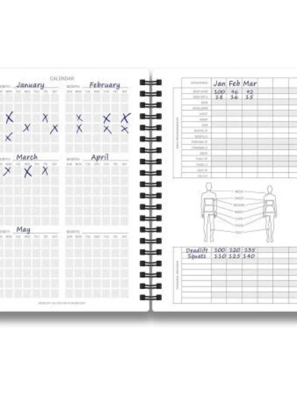 'FIT LOG' Spiral Notebook - Black